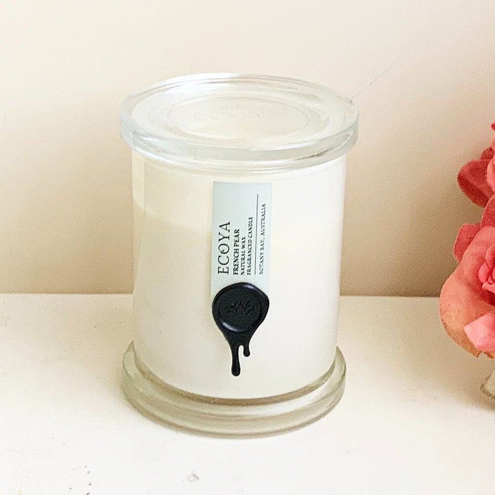 ECOYA  French Pear Natural Wax  9.5 oz Fragranced Candle Made in AUSTRALIA